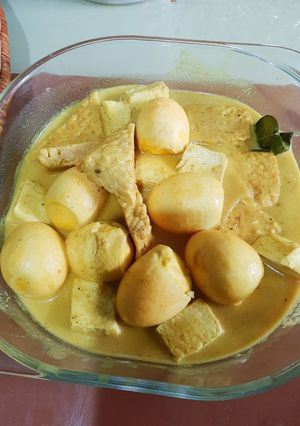 Foto resep Telur bumbu santan