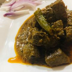 Green beef kaleji A picture of Green beef kaleji.