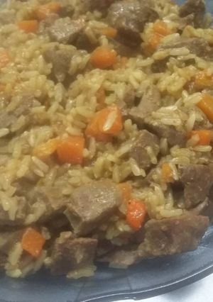 Una foto de Hígado delicioso con arroz integral