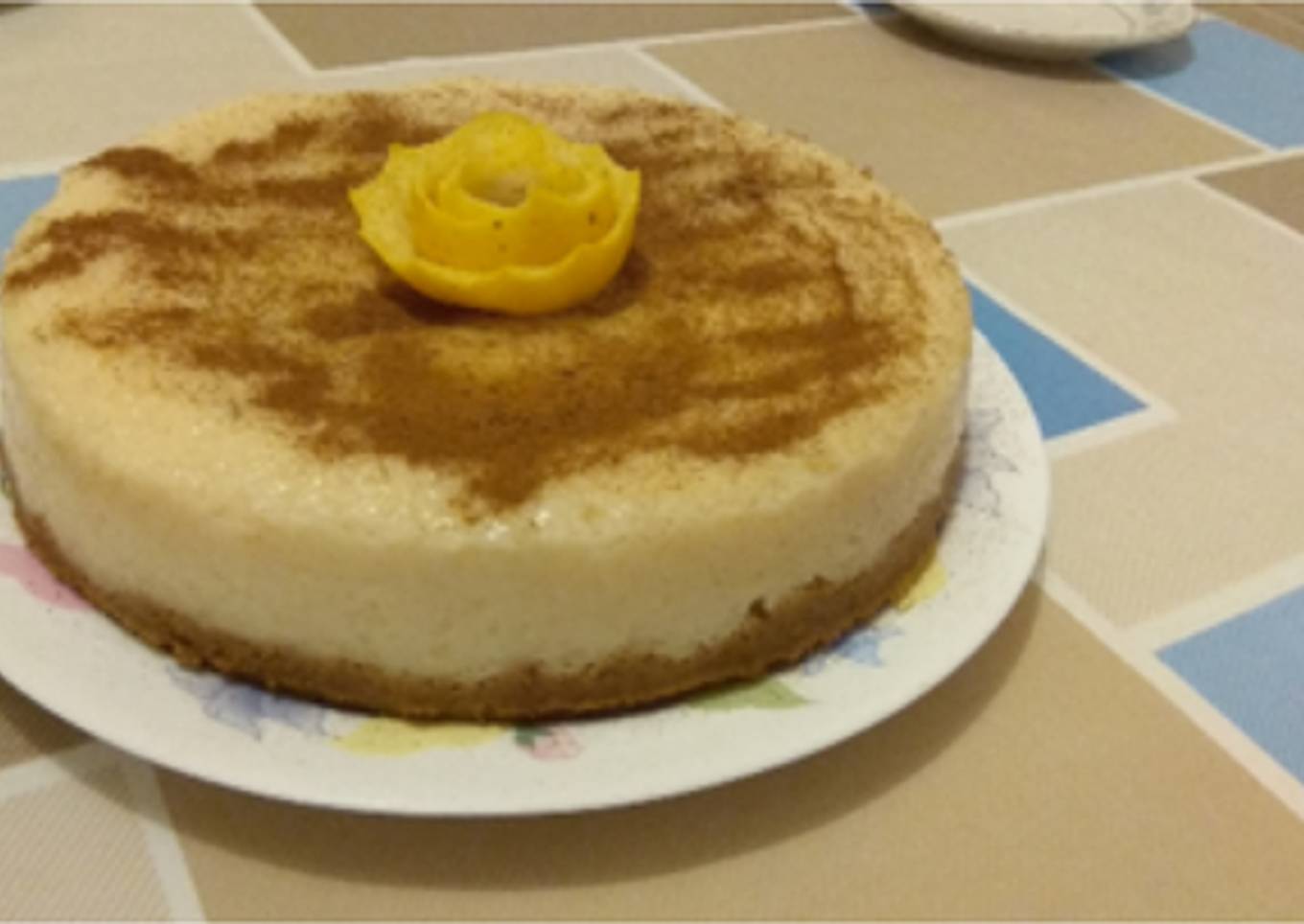 Tarta de arroz con leche