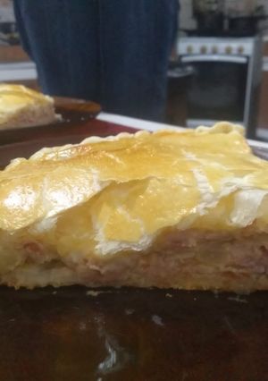 Una foto de Tarta de jamón y queso