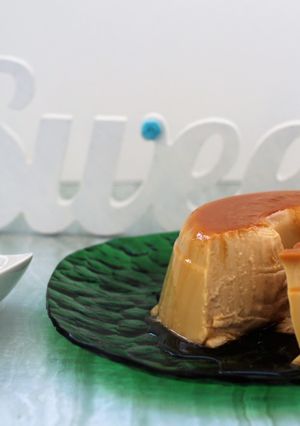 Foto de Pudim de mascarpone e leite condensado cozido com cuajada
