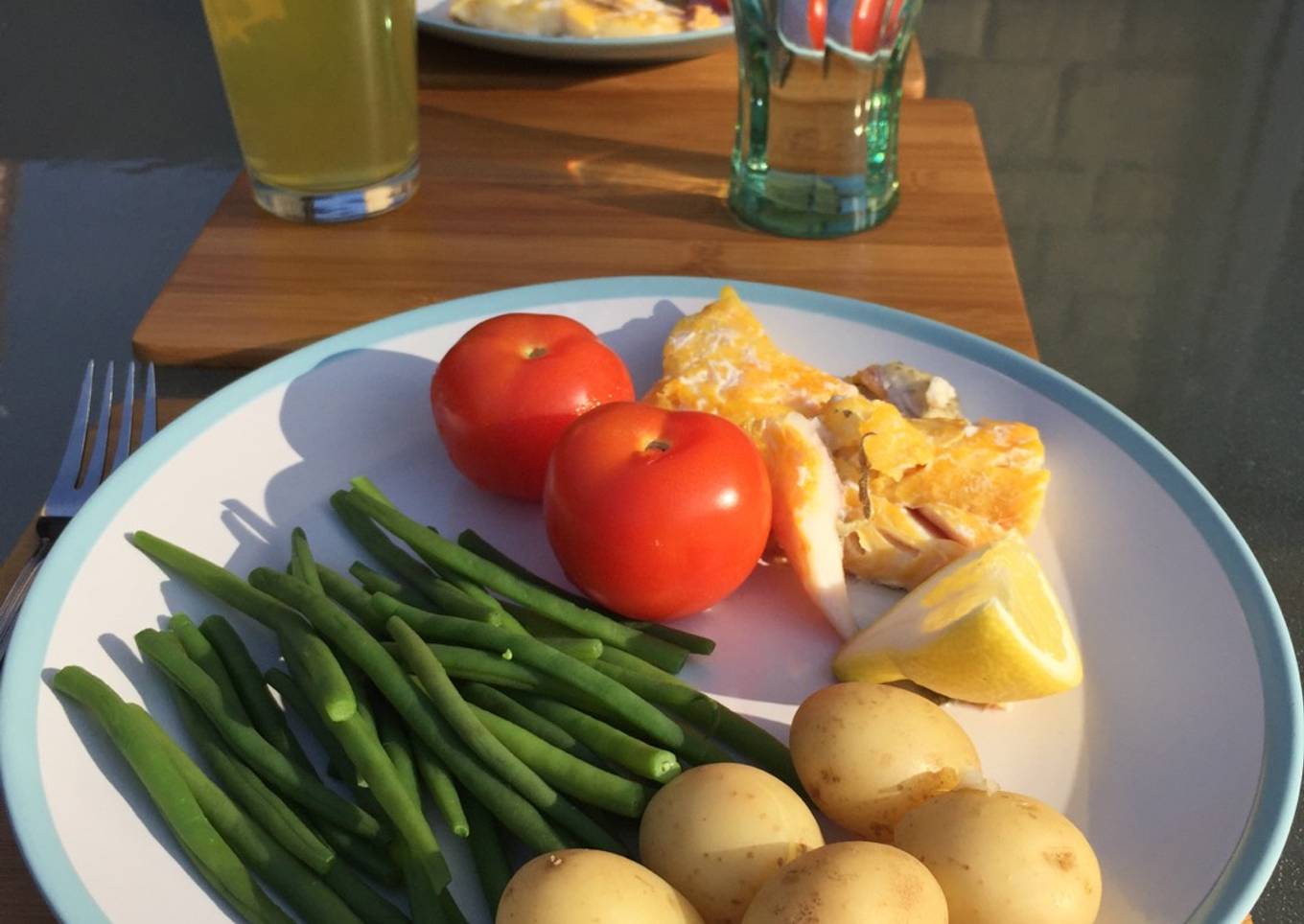 Healthy smoked haddock dinner