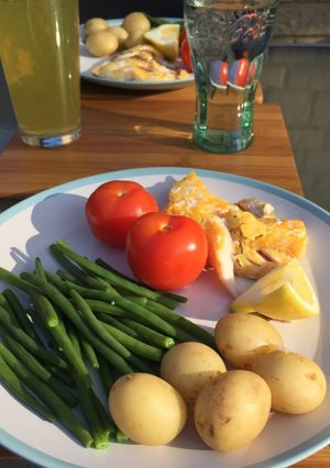 A picture of Healthy smoked haddock dinner.