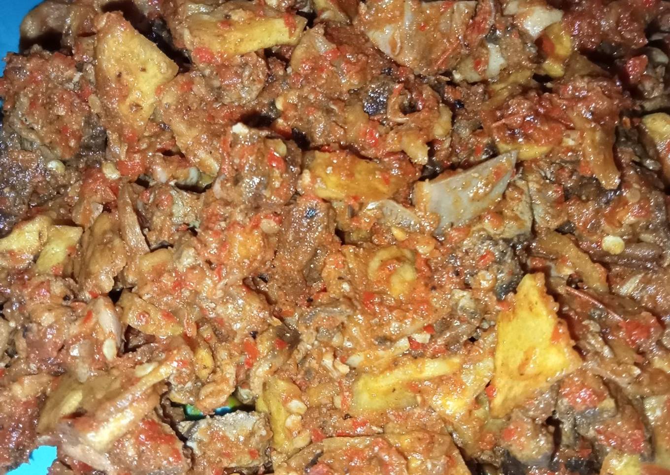Balado Rempelo kentang tempe
