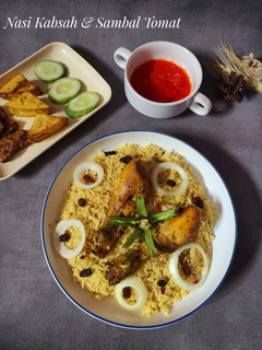 Foto resep Nasi Kabsah Ayam & Sambal Tomat