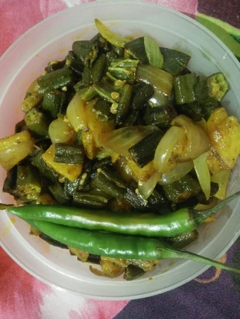 Recipe Crispy bhindi aalu veg which So Delicious