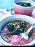 Panna cotta aux mûres et graines de chia