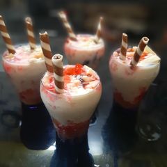 A picture of Mix fruit Custard.