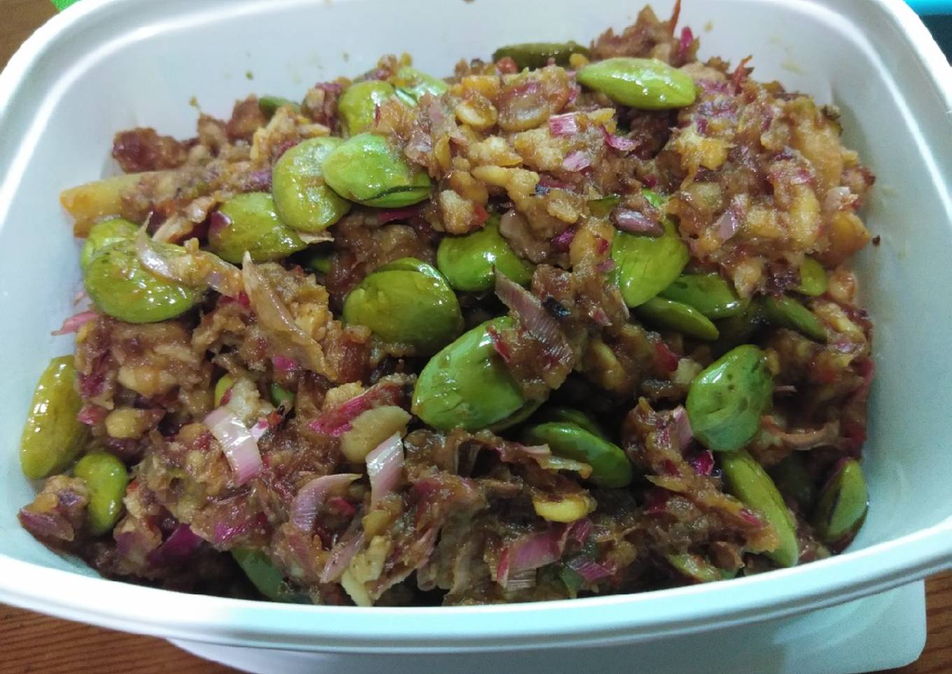Sambal tempe,pete,kecombrang