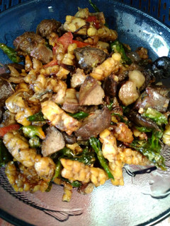 Foto resep Oseng mercon jeroan ayam dan tempe