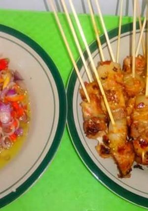 Foto resep Sate babi asam manis sambal matah bali