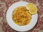 Una foto de hummus de garbanzos
