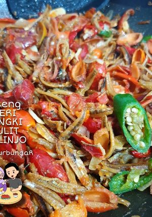 Foto resep Oseng Teri Jengki Kulit Melinjo