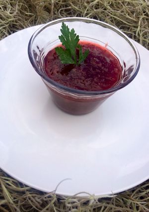 Una foto de Mermelada de fresa para postre Dulce sueño de Navidad