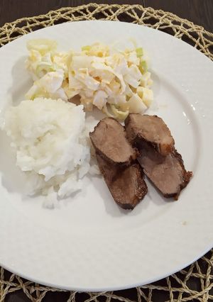 Sárgabarackos kacsamell salátával és jázmin rizzsel recept fotója