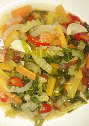 Foto resep Tumis sawi putih dan wortel