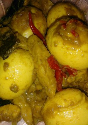 Foto resep T3K (Telur Tempe Terasi Kunyit)