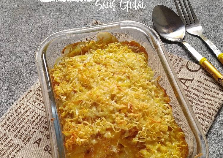 Resep Unik Gratin de Pomme de Terre Saus Gulai (Kentang Panggang Saus Gulai Praktis Enak