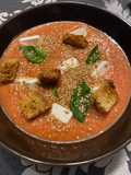 Sopa de tomate, albahaca y queso feta …fresquita !!!
