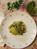 Linguine di Grano Duro Fagiolini Pesto di Basilico e Limone
