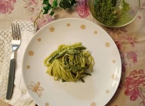 Foto di Linguine di Grano Duro Fagiolini Pesto di Basilico e Limone