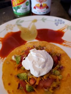 A picture of Yumm corn veg TACOS🌮🌮.