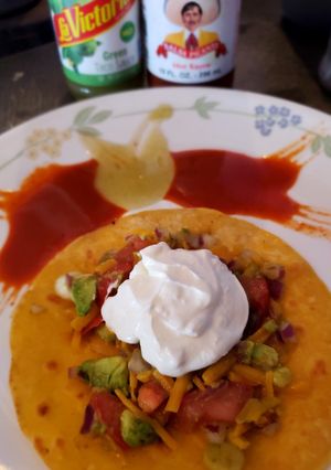 A picture of Yumm corn veg TACOS🌮🌮.