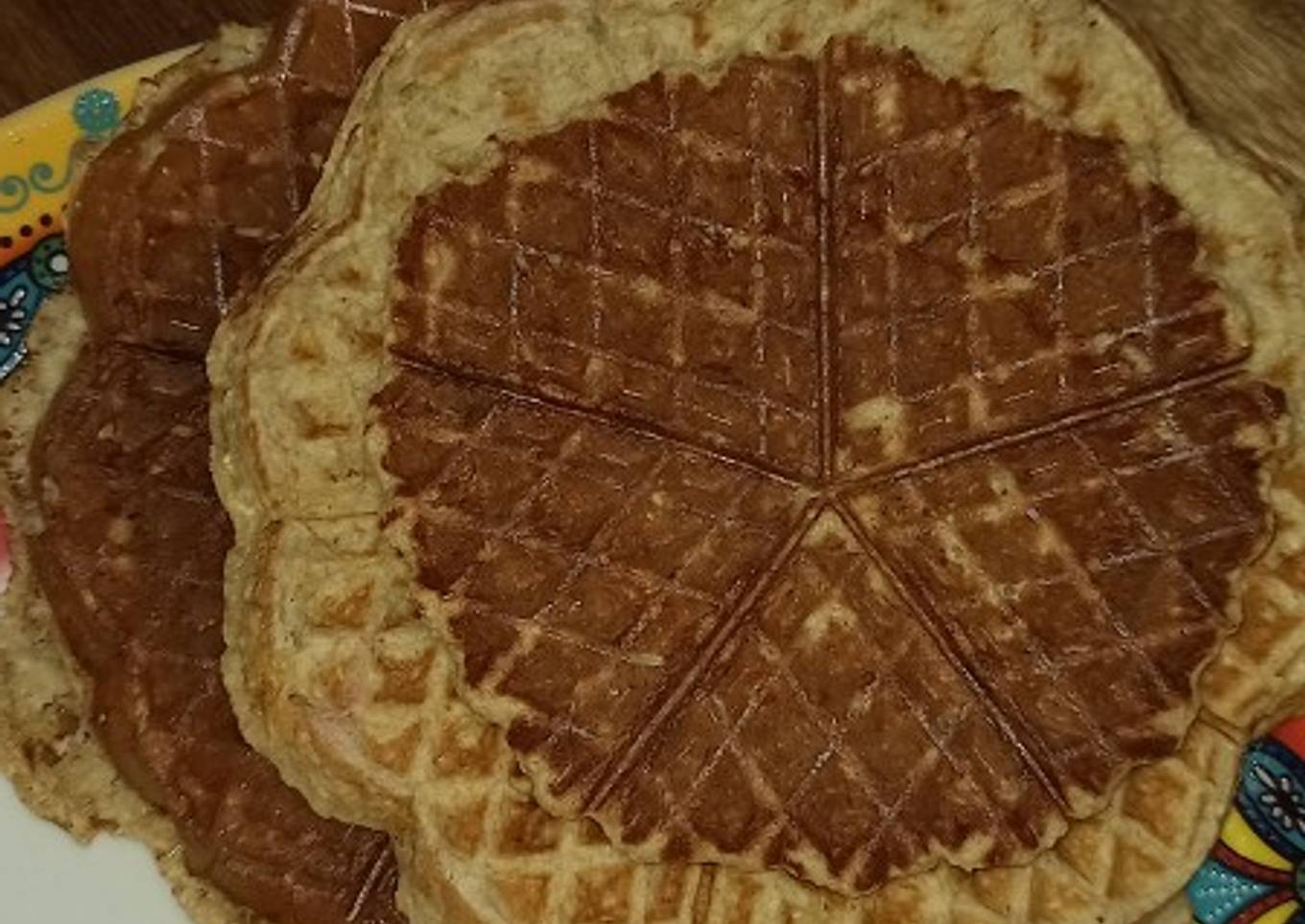 Waffles de banana y avena 🧇 ♡