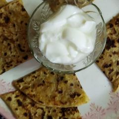 Aloo stuffed Paratha A picture of Aloo stuffed Paratha.