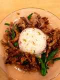 Beef chili dry with fried rice