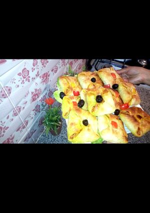 صورة لوصفة مسيمنات معمرين بالدجاج والفرماج