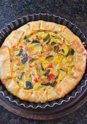 Una foto de Tarta light de zapallitos o zucchinis