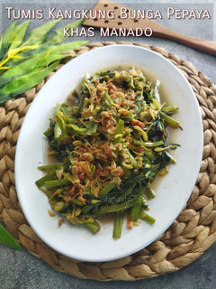 Foto resep Tumis Kangkung Bunga Pepaya Manado