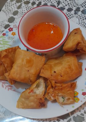 Foto resep Crab Rangoon (Pangsit Goreng Keju)