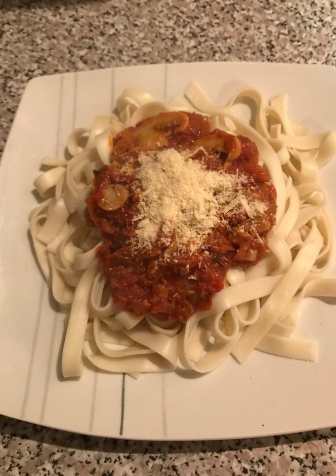 Una foto de Salsa para pastas con champiñones y atún