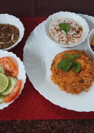 A picture of Dum Biryani.