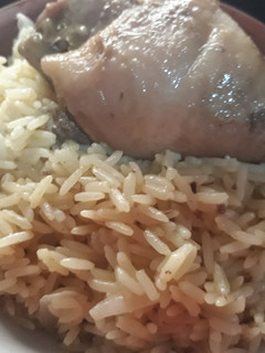 A picture of Curry rice and chicken.