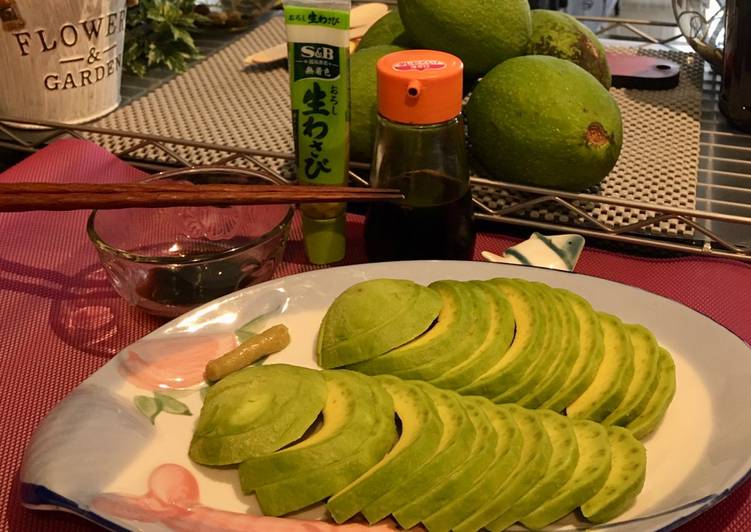 Resep Fresh avocado with soy sauce wasabi yang Bisa Manjain Lidah