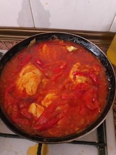 Una foto de Bacalao a la riojana