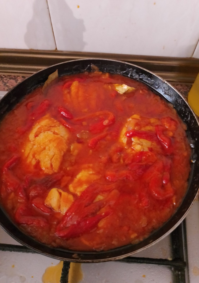 Una foto de Bacalao a la riojana