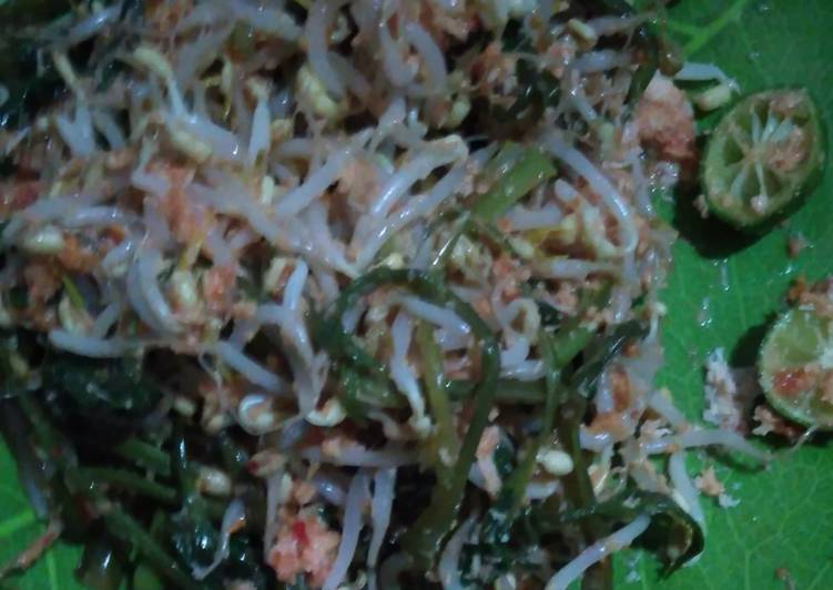 Pelecing kangkung sambal monte