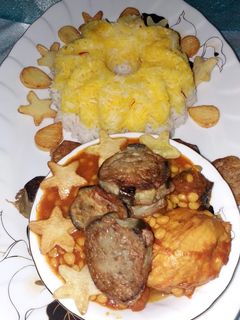 عکسی از دستور قیمه بادمجان