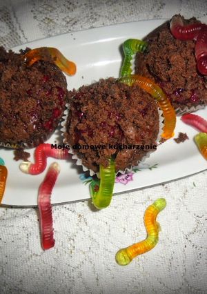 Zdjęcie przepisu Muffinki z "robakami".