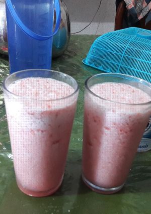 Foto resep Strawberry smoothie syegerrrr