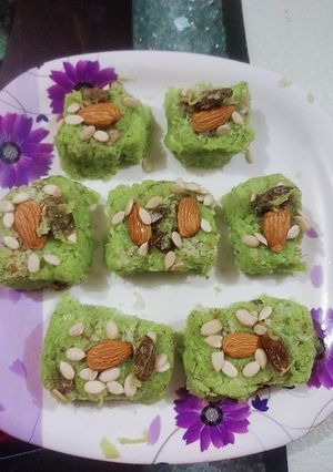A picture of Pumpkin Dry fruit Barfii.