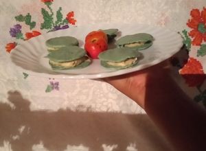 Una foto de Macarrones verdes