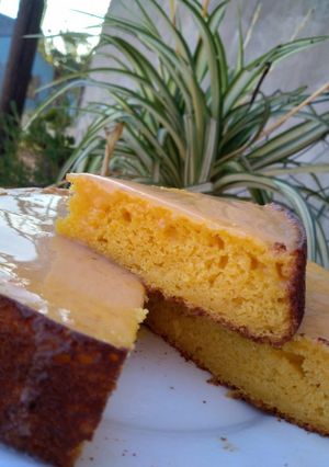 Una foto de Budín húmedo de mandarinas!