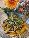 Stir-Fried Pumpkin with Bean Sprouts and Mushrooms