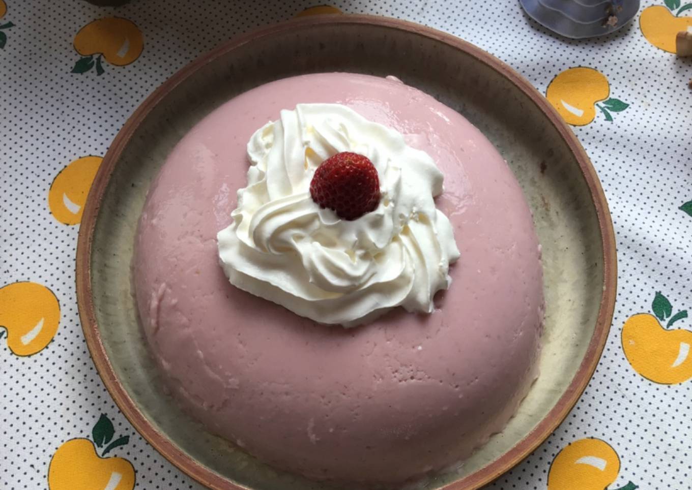 Gelatina de fresas frescas